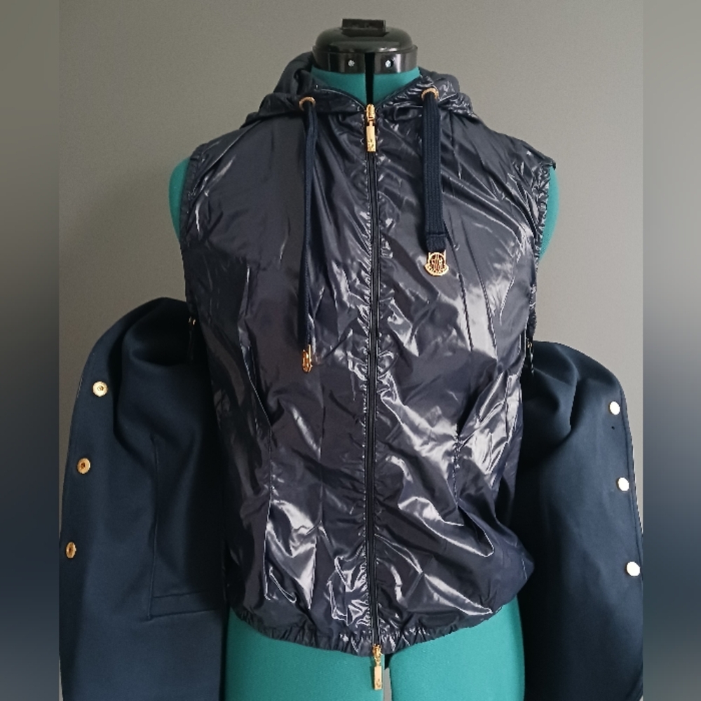Moncler Navy Blazer 2 In 1 With Removable Vest Size S - Picture 3 of 16
